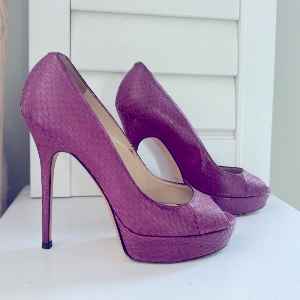 Jimmy Choo PEEP TOE PLATFORM PUMPS